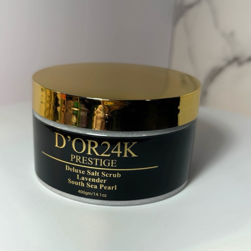 D’OR24K Prestige Deluxe Salt Scrub Lavender South Sea Pearl - MSRP $99